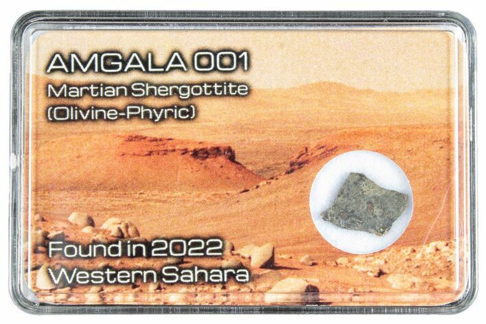 Martian Shergottite Meteorite Slice - Amgala #288287